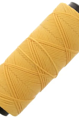 Scelto Dai Clienti Fil plat en polyester ciré - Slam Cord pour micro macramé 1 mm - Jaune x100m