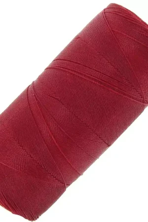 Bobine de fil ciré Linhasita pour micro macramé 0.35 mm - Dark Red (44) x448m Di Tendenza