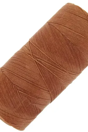 Bobine de fil ciré Linhasita pour micro macramé 0.35 mm - Camel Brown (498) x448m Spedizione Gratuita