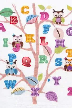 Compra Online kit ricamo a punto croce - ABC "albero alle civette" - Princesse