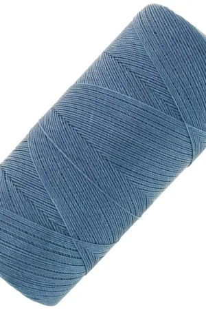 Bobine de fil ciré Linhasita pour micro macramé 0.35 mm - Bleu capri (226) x448m Solo Oggi