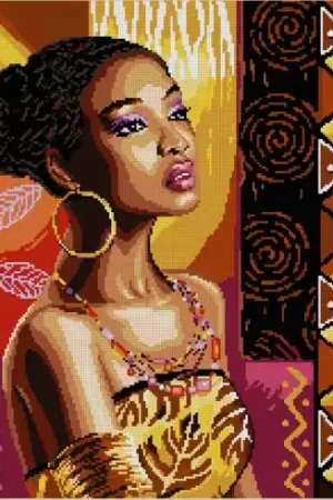 Promozione kit ricamo a punto croce - L'Africana - Luc Créations