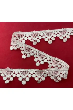 Passamaneria Pizzo Macramè Merletto Bianco Altezza 3 cm Promo Stagionale