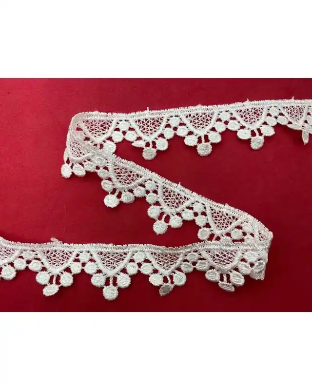 Passamaneria Pizzo Macramè Merletto Bianco Altezza 3 cm Promo Stagionale