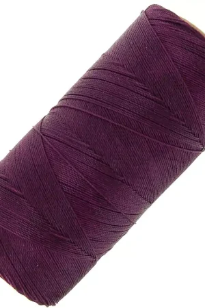 Professionale Bobine de fil ciré Linhasita pour micro macramé 0.35 mm - Cherry Black (630) x448m