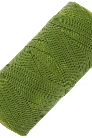 Nuovo Arrivo Bobine de fil ciré Linhasita pour micro macramé 0.35 mm - Grass Green (352) x448m