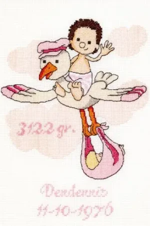 Prezzo Basso kit ricamo a punto croce - É una ragazza - Thea Gouverneur