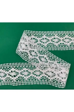 50 Cm Passamaneria Tramezzo Bordo Merletto Pizzo Viscosa Macramè Ricamo Rombo Alto 5 Cm Miglior Prezzo