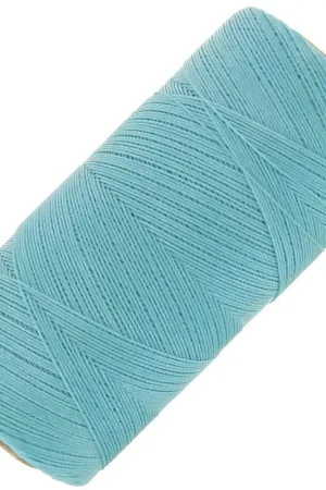 Professionale Bobine de fil ciré Linhasita pour micro macramé 0.35 mm - Baby Blue (398) x448m