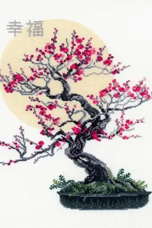 Ultimissimo Modello kit ricamo a punto croce - Bonsai Sakura, il benessere - Riolis
