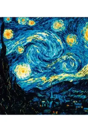 kit ricamo a punto croce - La notte stellata di Van Gogh - Riolis Promozione Esclusiva