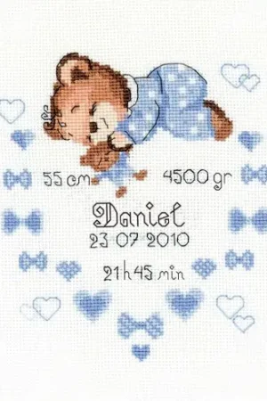 Soddisfatti O Rimborsati kit ricamo a punto croce - Nascita bimbo - Riolis