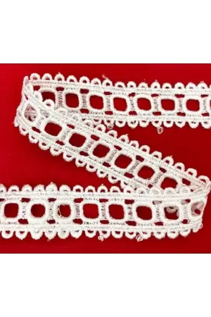 Passamaneria Macramè Passanastro Bianco Alto 2,5 Cm Pagamento Sicuro