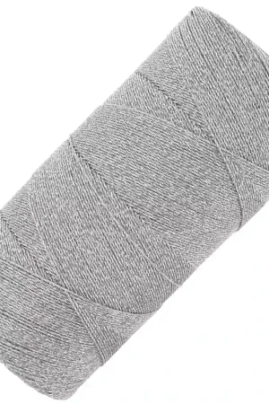 Direttamente Dal Produttore Bobine de fil ciré Linhasita pour micro macramé 0.35 mm - Argenté (Prata) x448m