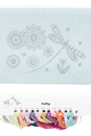Vendita Finale Kit da Ricamo - Custodia Dragonfly - Tulip