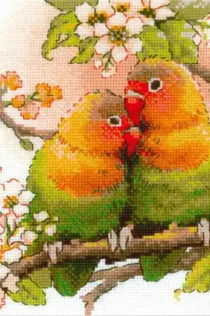 A Buon Prezzo kit ricamo a punto croce - Pappagallini - Riolis