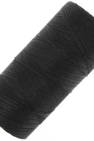 Bobine de fil ciré Linhasita pour micro macramé 0.35 mm - Black x448m Compra Online