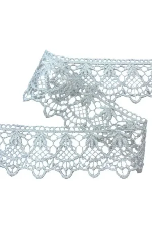 Bestseller Passamaneria Merletto Pizzo Macramè Bianco Latte Punta Alto 5 Cm