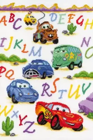 kit ricamo a punto croce - Abc Cars - Vervaco Spedito Oggi