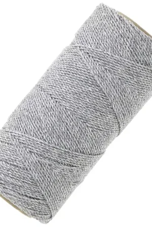 Nuova Collezione Bobine de fil ciré Linhasita pour micro macramé 1.2 mm - Argenté (Prata) x164m