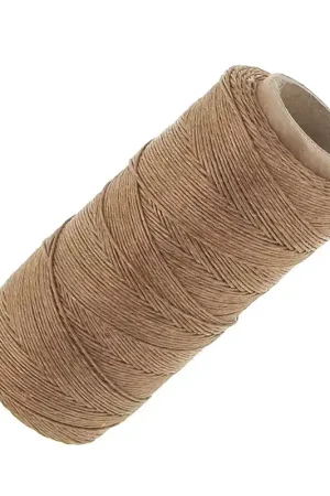 Fil de lin ciré pour bijoux micro macramé 0.7 mm couleur Marron clair n°5 x100g Miglior Prezzo