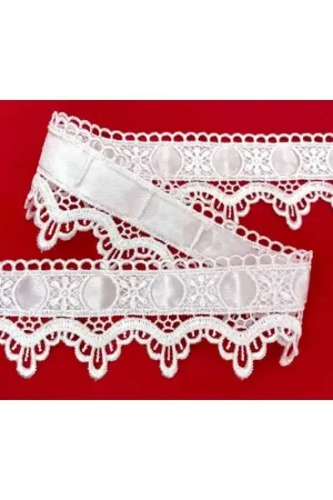 Prezzo Conveniente Passamaneria Pizzo Macramè Passanastro Raso Alto 4,5 Cm