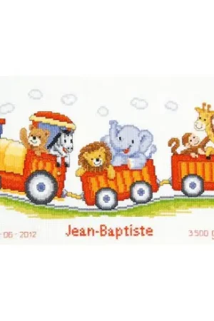 kit ricamo a punto croce - Il piccolo treno safari - Vervaco Pagamento Sicuro