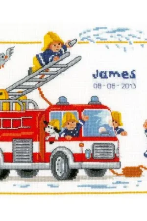 Offerta kit ricamo a punto croce - Dai vigili del fuoco - Vervaco