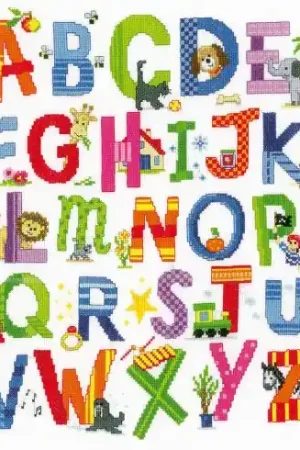 Offerta Speciale kit ricamo a punto croce - Abc con animali - Vervaco