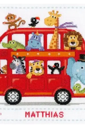 kit ricamo a punto croce - Escursione safari - Vervaco Prezzo Basso