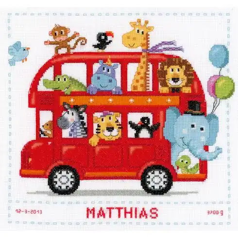 kit ricamo a punto croce - Escursione safari - Vervaco Prezzo Basso