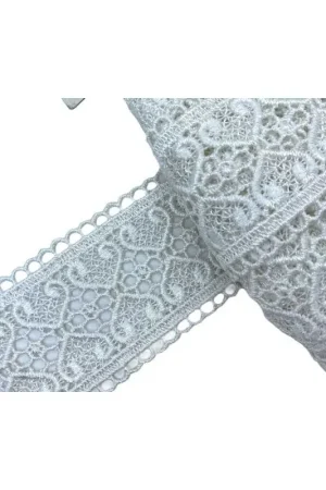 Passamaneria Macramè Ricamo Foglia Tramezzo Panna Alto 6 Cm Soddisfatti O Rimborsati