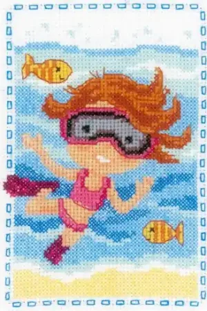 kit ricamo a punto croce - Tuffatore - Vervaco Affare