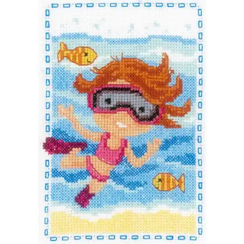 kit ricamo a punto croce - Tuffatore - Vervaco Affare