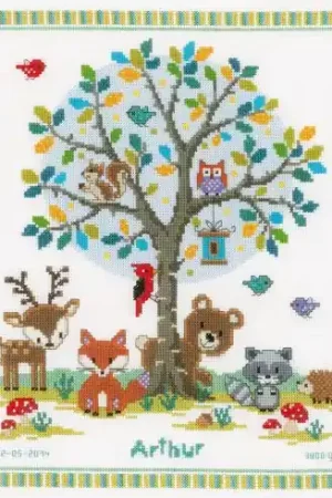 kit ricamo a punto croce - Nella foresta - Vervaco Di Tendenza
