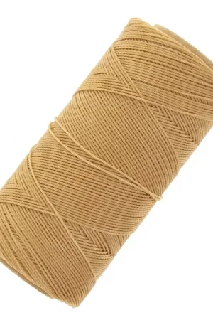 Spedito Oggi Bobine de fil ciré Linhasita pour micro macramé 0.75 mm - Straw (18) x228m