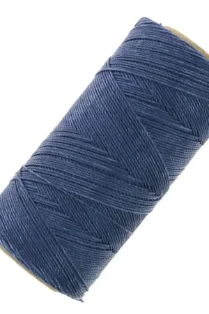 Solo Oggi Bobine de fil ciré Linhasita pour micro macramé 0.75mm Bleu Jean foncé (275) x228m