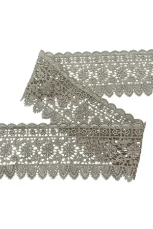 Passamaneria Macrame Pizzo Punta Ricamo Fiore Biscotto Alto 7 Cm Offerta Lampo
