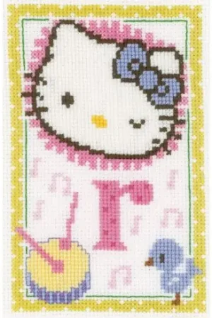 Ultimissimo Modello kit ricamo a punto croce - Hello kitty lettera r - Vervaco
