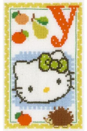kit ricamo a punto croce - Hello kitty,lettera Y - Vervaco Popolare
