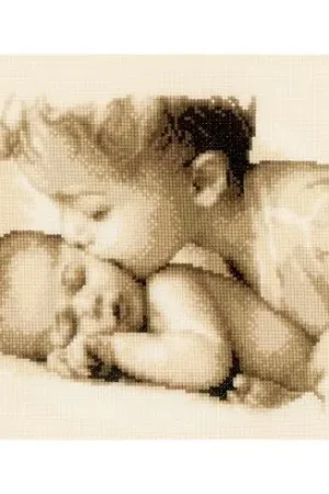 Bestseller kit ricamo a punto croce - Amore fraterno - Vervaco