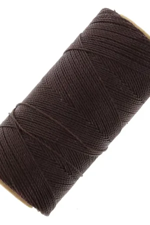 Bobine de fil ciré Linhasita pour micro macramé 1 mm - Ebène (555) x168m Non Perdere