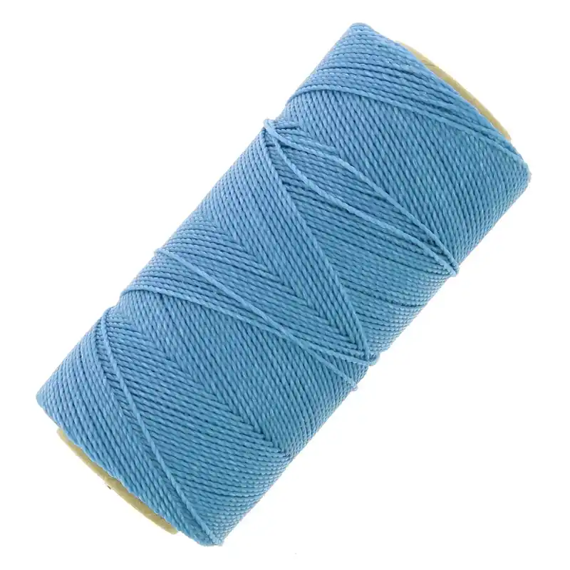 Bobine de fil ciré Linhasita pour micro macramé 1 mm - Bleu Ciel (721) x168m Quantità Limitata