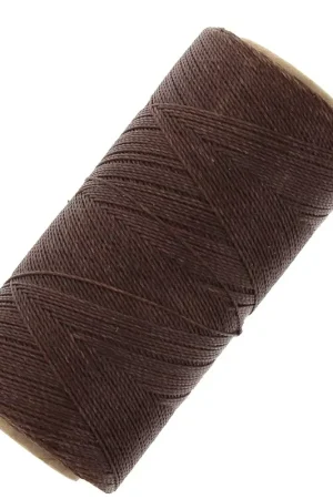 Bobine de fil ciré Linhasita pour micro macramé 0.5 mm - Pécan (649) x335m Nuova Collezione