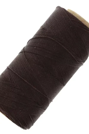 Bobine de fil ciré Linhasita pour micro macramé 0.5 mm - Ebène (555) x335m Quantità Limitata