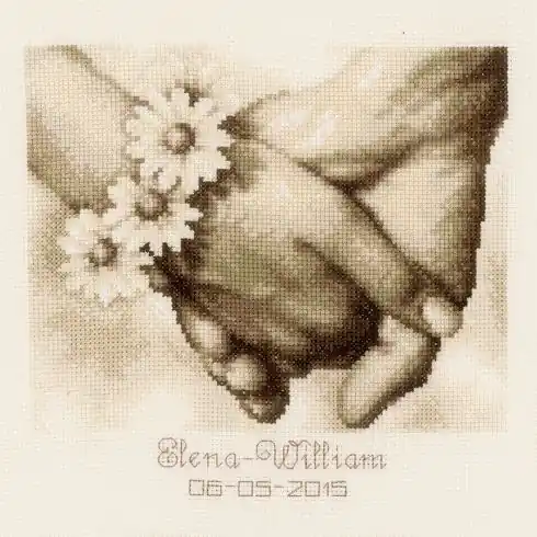 kit ricamo a punto croce - Sposini - Vervaco Di Tendenza