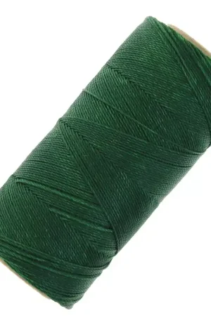 Economico Bobine de fil ciré Linhasita pour micro macramé 0.75 mm - Vert Sapin (367) x228m