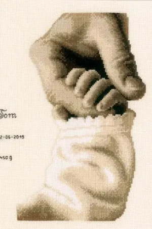 kit ricamo a punto croce - Felicità del bambino - Vervaco Must-Have