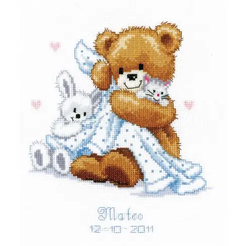 Ordina Subito kit ricamo a punto croce - Nascita dudù - Vervaco