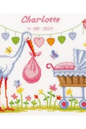 Offerta Del Giorno kit ricamo a punto croce - La cicogna - Vervaco